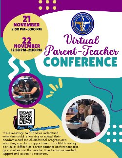 Flyer to Register for Parent Teacher Conferences on November 21st and 22nd